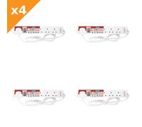 Status® S6W2MSPS12 Surge Protected Extension Lead 240V 6-Gang 13A White 2M