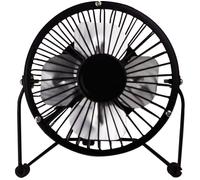STATUS SUSBBLKWFAN1PKB4 4" USB Desk Fan - Black, Black