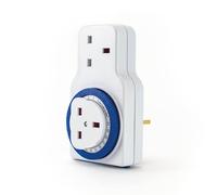 Status 24 Hour Mechanical Timer Switch with Additional Socket - White, White