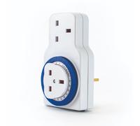 STATUS Timer Switch | 24 Hour Segment Timer Light Switch | White UK Plug | Separate Socket | S24HRSQT1WS1PK4