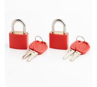 STATUS Travel Brass Padlock | Plastic Coated Key Padlock Pack of 2 | Luggage Lock | Gym Lock | SPCPLOCK2PK5