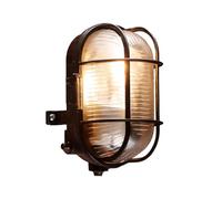 Status Turin IP44 Outdoor Bulkhead Wall Light Fitting, E27 7W Compatible Exterior Lantern for Garden & Porch Lighting, Black (60SIBHBX2)