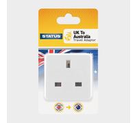 Status UK to Australia Plug Travel Adaptor, White One Size