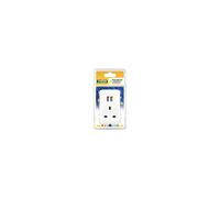 STATUS UK to EU Travel Adaptor with 2 USB Ports, 1 UK Socket - White | S2USBPTEURO ST-82