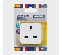 Status UK To European Plug Travel Adaptor, White One Size