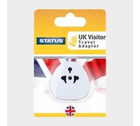 Status UK Visitor Travel Plug Adaptor, White One Size