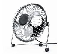 Status USB Desk Fan, 4 Inch Portable Mini Single Speed Small Chrome Fan, SUSBCRMFAN1PKB4