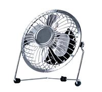 Status USB Desk Fan, 4 Inch Portable Mini Single Speed Small Chrome Fan, SUSBCRMFAN1PKB4