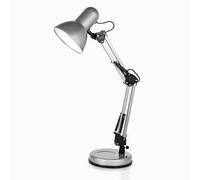 Status Valencia Desk Lamp | Angled Desk Light | Silver Desk Lamp | Study, Office, Bedroom | SADL2429AESC16