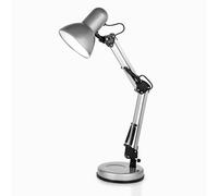 Status Valencia Desk Lamp | Angled Desk Light | Silver Desk Lamp | Study, Office, Bedroom | SADL2429AESC16