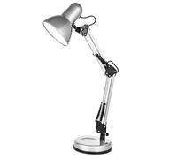 Status Valencia Desk Lamp | Angled Desk Light | Silver Desk Lamp | Study, Office, Bedroom | SADL2429AESS16