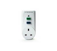 STATUS White Circuit Breaker | 13A UK Plug RCD Socket Adapter | SRCDX3