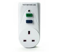 STATUS White Circuit Breaker | 13A UK Plug RCD Socket Adapter | SRCDX3
