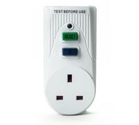 STATUS White Circuit Breaker | 13A UK Plug RCD Socket Adapter | SRCDX3