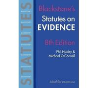 Statutes on Evidence 8e (Blackstone's Statute Book)