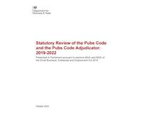 Statutory Review of the Pubs Code and the Pubs Code Adjudicator: 2019-2022 01/11/2023