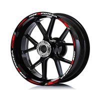 STATUZ Motorcycle Wheel Sticker For Honda FORZA 750 350 Forza125/250/350 Reflective Stripe Rim Decals Scooter Accessories Waterproof Decorate (Color : Front 17 Rear 15 A)