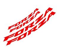 STATUZ Motorcycle Wheel Sticker For Honda FORZA 750 350 Forza125/250/350 Reflective Stripe Rim Decals Scooter Accessories Waterproof Decorate (Color : Red)