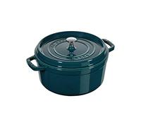 STAUB 1003317 Cast Iron Roaster/Cocotte, Round, 28 cm, 6.7 L, La Mer, The sea