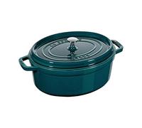 STAUB 1003842 Cast Iron Roaster/Cocotte, Oval 33 cm, 6.7 L, La Mer