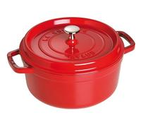 STAUB 1004199 Cast Iron Roaster/Cocotte, Round, 18 cm, 1.7 L, Cherry Red