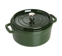 STAUB 1102485 Round Cocotte, Cast Iron, 4 quarts, Basil