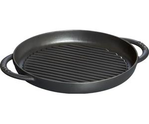 Staub 1203023 Round Grill with two Handles, 26 cm, Matt Black