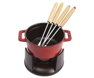 Staub 1400406 Mini Chocolate Fondue Set, 10 cm, Cherry,Red