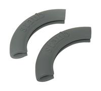 Staub 1190797 - 2 Silicone Handles, Round, Black , Grey