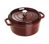 Staub 4 quart round cocotte, grenadine.