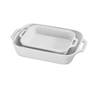 Staub 40508-626 Ceramics Rectangular Baking Dish Set, 2-Piece, White