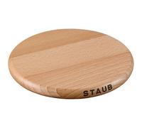 Staub Specialities 16 cm round Beech Trivet magnetic brown