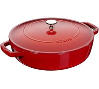 Staub 40511-474-0 roaster with chistera, 28 cm, cast iron, cherry