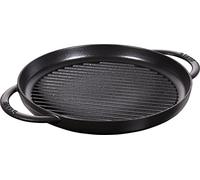Staub 40511-521-0 Grill Pan, Round, 30 cm, Cast Iron, Black
