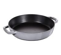 STAUB 40511-726-0 Cast Iron Frying Pan with Two Handles, Graphite Grey, 26 cm