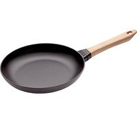Staub 40511-952-0 Frying Pan with Wooden Handle, Suitable for Induction, Cast Iron, Black, 26 cm