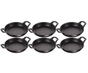 Staub - 6 pcs. set 8 Ounce Mini Round Dish 16 cm, black, 40511-533 / 19511625