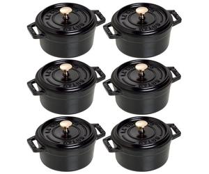 Staub - 6 pcs. set La Cocotte round 10 cm, black, 40511-530 / 19501025
