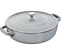 staub Braiser 40511-470 Blazer Saute Pan, Gray, 11.0 inches (28 cm), Large, Both Handed, Enameled Pot, Shallow Type, Sukiyaki, Induction Compatible, Japanese Authentic Product