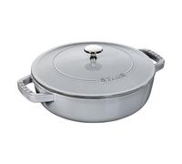 Staub Braisers 24 cm round Cast iron Saute pan Chistera graphite-grey