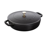 Staub Braisers 28 cm round Cast iron Saute pan Chistera black