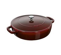 Staub Braisers 28 cm round Cast iron Saute pan Chistera grenadine-red