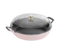 Staub Braisers 30 cm round Cast iron Saute pan with glass lid sorbet rose