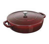 STAUB Braising Pan 28 cm, 3.7 L, Induction, Made in France, Grenadine-Red