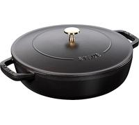 STAUB Braising Pan, Cast Iron Casserole 28 cm, 3.7 L, Induction, Black