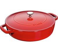 Staub - Sauté Pan with Chistera structure 28 cm, cherry red, 40511-474 / 12612806
