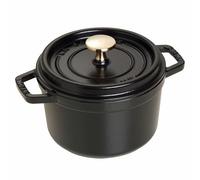 Staub Cast Iron 1.25-qt Round Cocotte - Matte Black, Made in France