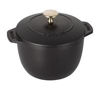 STAUB Cast Iron 1.75L Round Dutch Oven, Black