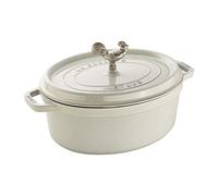 Staub Cast Iron 5.75-qt Coq au Vin Cocotte - White Truffle