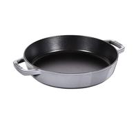 STAUB Cast Iron Frying Pan, 26 cm, 2.2 L, Induction, Made in France | Suitable for All Hob Types, Oven-Safe, Black Enamelled, Graphite Grey